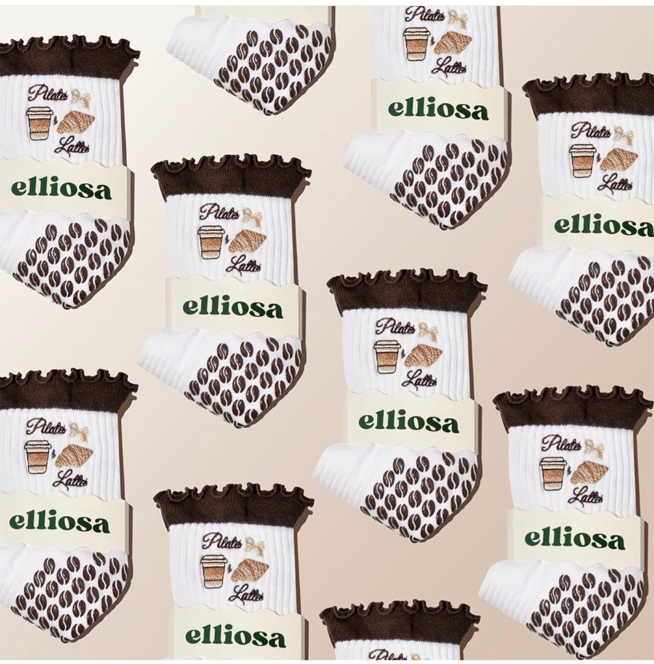 Elliosa Grip Socks-Pilates & Lattes