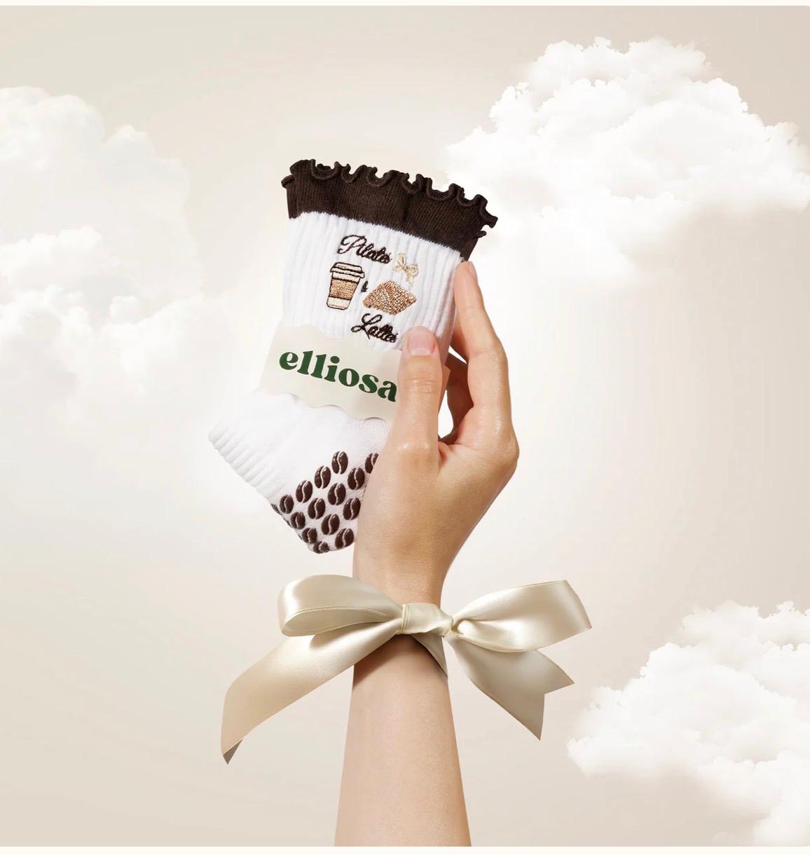 Elliosa Grip Socks-Pilates & Lattes